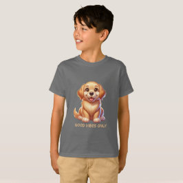 Glad gyllene hundvalp | Sött hundälskar-design T Shirt