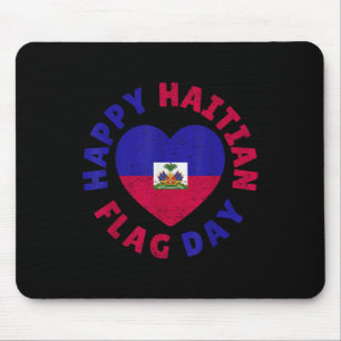 Glad haitisk flaggdag Cool Haiti Flagga Hjärta Kvi Musmatta