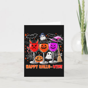 Glad Hallo-vin Rolig Halloween Gl Vin Drickande Kort