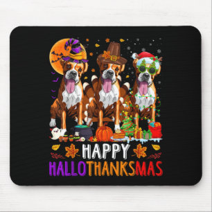 Glad Hallothanksmas Boxer Hund Halloween Jul Musmatta
