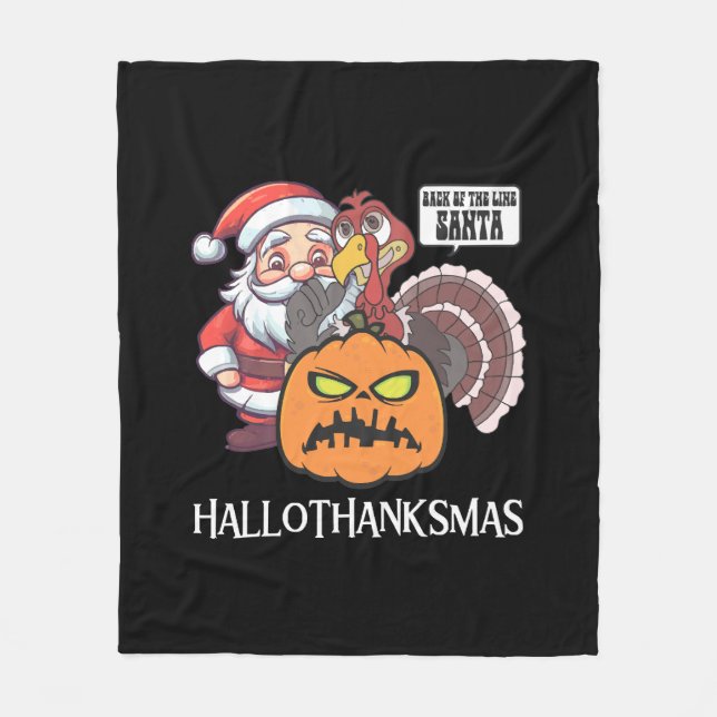 Glad Hallothanksmas Fleecefilt (Framsidan)