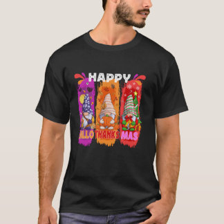 Glad Hallothanksmas Gnom Älskare Halloween God Jul T Shirt