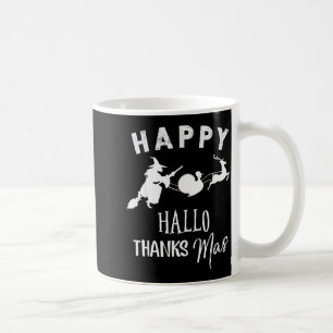 Glad Hallothanksmas Halloween Häxa Tackgivelse Kaffemugg