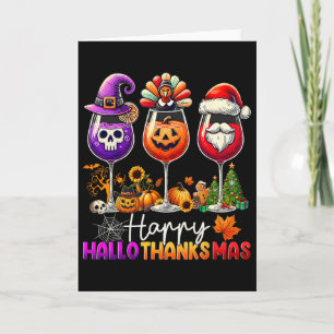 Glad Hallothanksmas Halloween Tackgivelsedagen Jul Kort