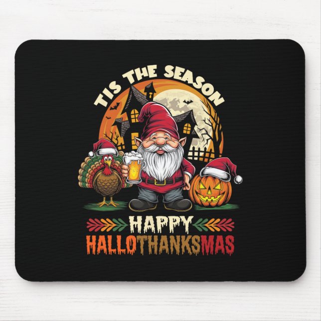 Glad Hallothanksmas Halloween Thanksgiving God Jul Musmatta (Framsidan)