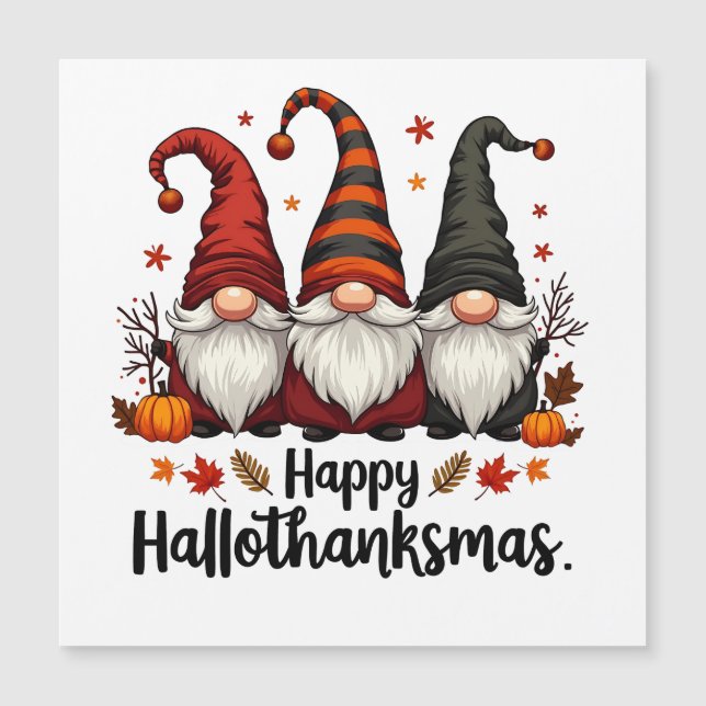 Glad Hallothanksmas Halloween Xmas Tomtar  (Framsida)