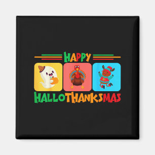 Glad Hallothanksmas jul och tackgivelse Magnet