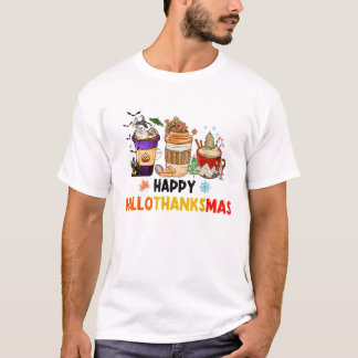 Glad Hallothanksmas Kaffe T Shirt