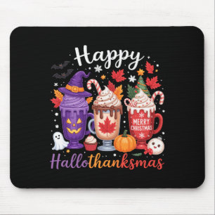 Glad Hallothanksmas Kaffeälskare Halloween God Jul Musmatta