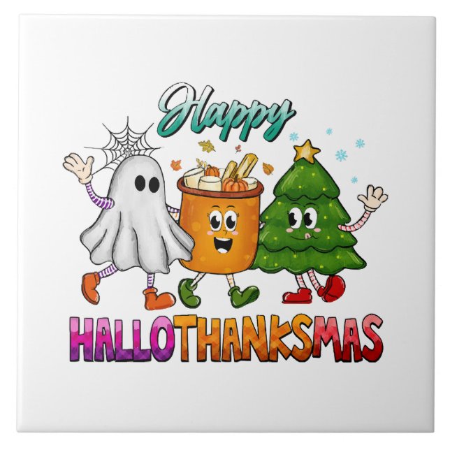 Glad Hallothanksmas Kakelplatta (Framsidan)