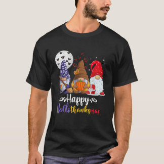 Glad Hallothanksmas Söt Gnome Pumpa Tomte T Shirt