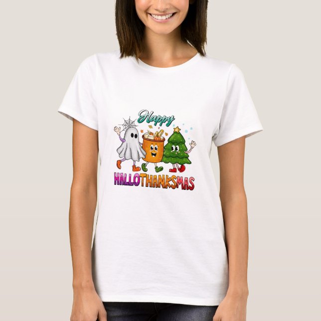 Glad Hallothanksmas T Shirt (Framsida)