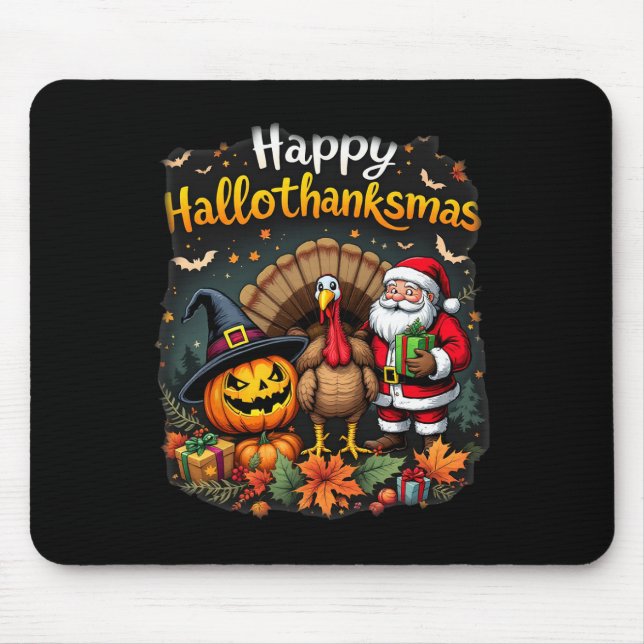 Glad Hallothanksmas Tackgivelsedagen Halloween God Musmatta (Framsidan)