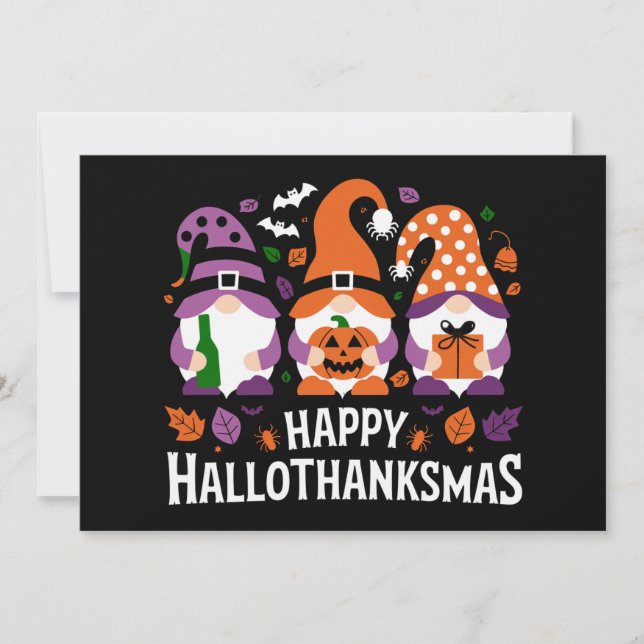 Glad Hallothanksmas Tomte Älskare God Jul Julkort (Framsida)