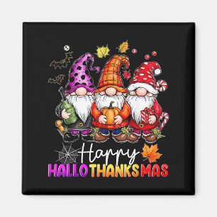Glad Hallothanksmas Tomte Älskare Halloween God Ju Magnet