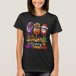 Glad Hallothanksmas Vin Halloween Thanksgiving C T Shirt