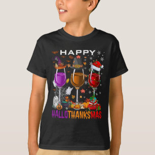 Glad Hallothanksmas Vin Halloween Thanksgiving C T Shirt