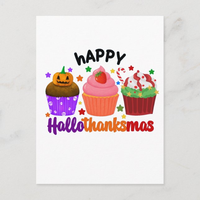 glad hallothanksmas vykort (Framsida)