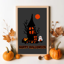 Glad Halloween-affisch