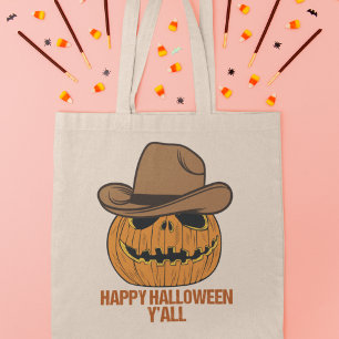 Glad Halloween allesammans Rolig Cowboy Jack O Lan Tygkasse
