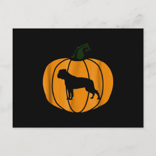 Glad Halloween Amerikansk Bulldog Pumpa Hund Helg Vykort