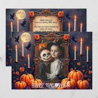 🎃 Glad Halloween Anpassad Fotokort Inbjudningar