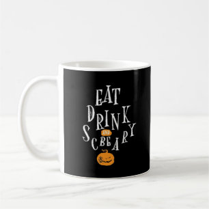 Glad Halloween Ät Drick Och Var Skräckinjagande Tr Kaffemugg