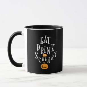 Glad Halloween Ät Drick Och Var Skräckinjagande Tr Mugg