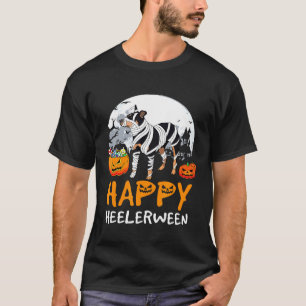 Glad Halloween Australian Cattle Dog Röd Blue Heel T Shirt
