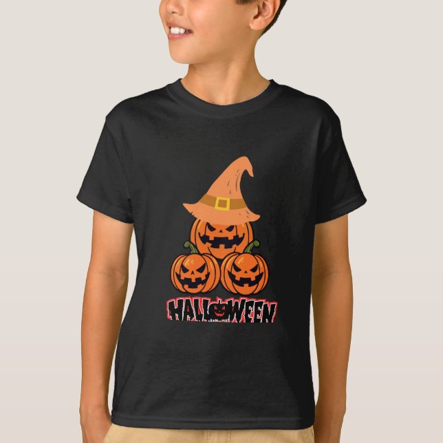 Glad Halloween barn  Söt  T Shirt (Framsida)