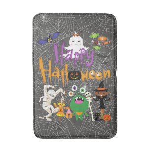 Glad Halloween barn söta och läskiga  Badrumsmatta