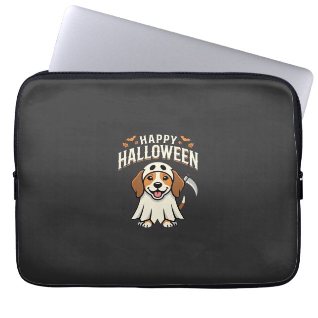 Glad Halloween Beagle Hund Design_1 Laptop Fodral (Framsidan)