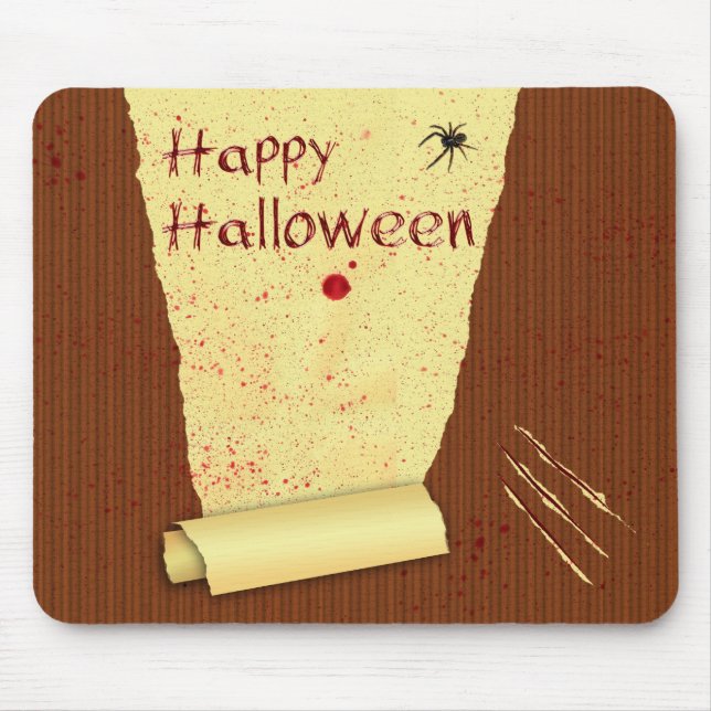 Glad Halloween Blodig Tapet Musmatta (Framsidan)