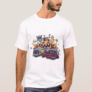Glad Halloween Bus eller Besök T Shirt