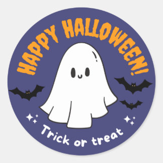 Glad Halloween Bus eller gods paketetikett Runt Klistermärke