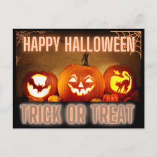 GLAD HALLOWEEN BUS OCH GODIS VYKORT