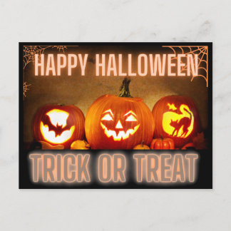 GLAD HALLOWEEN BUS OCH GODIS VYKORT