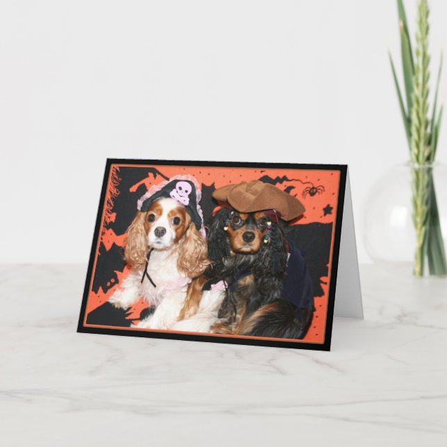 Glad Halloween Cavalier King Charles Spaniel-kort Kort (Framsida)