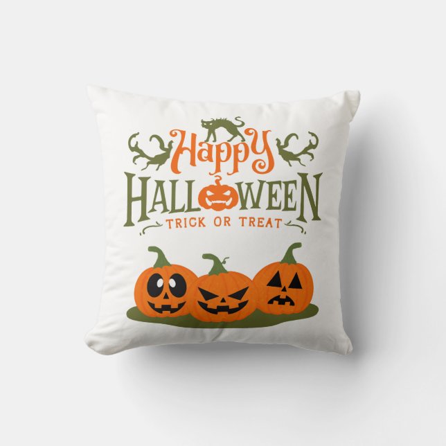 Glad Halloween - Cool Halloween Kudde (Framsida)