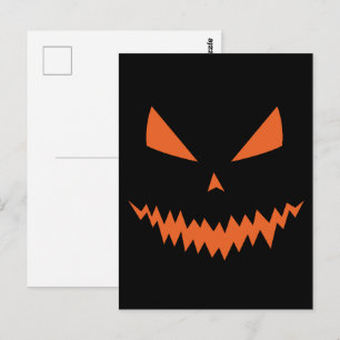 Glad Halloween Cool läskig Jack O'Lantern pumpa Vykort