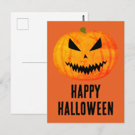 Glad Halloween Cool läskig Jack O'Lantern pumpa Vykort