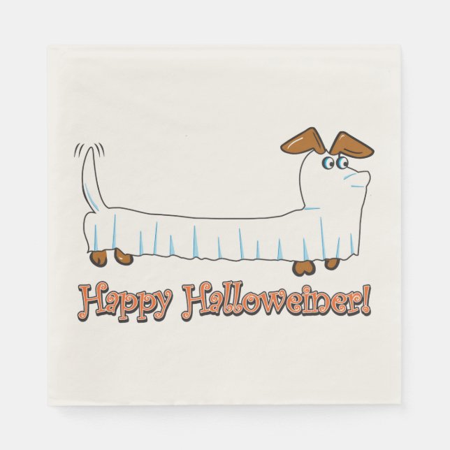 Glad Halloween Dachshund Pappersservett (Framsidan)