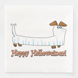 Glad Halloween Dachsund Pappersservett