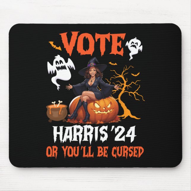 Glad Halloween-dag Röst Harris 2024 Annars blir du Musmatta (Framsidan)