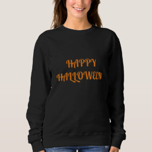 Glad Halloween Dam Orange Svart T Shirt