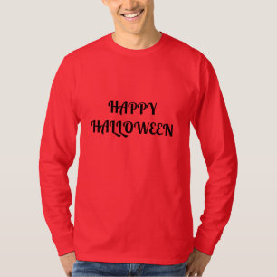 Glad Halloween Dam Orange Svart T Shirt