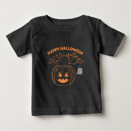 Glad Halloween Damkostym Kläder Svart T Shirt