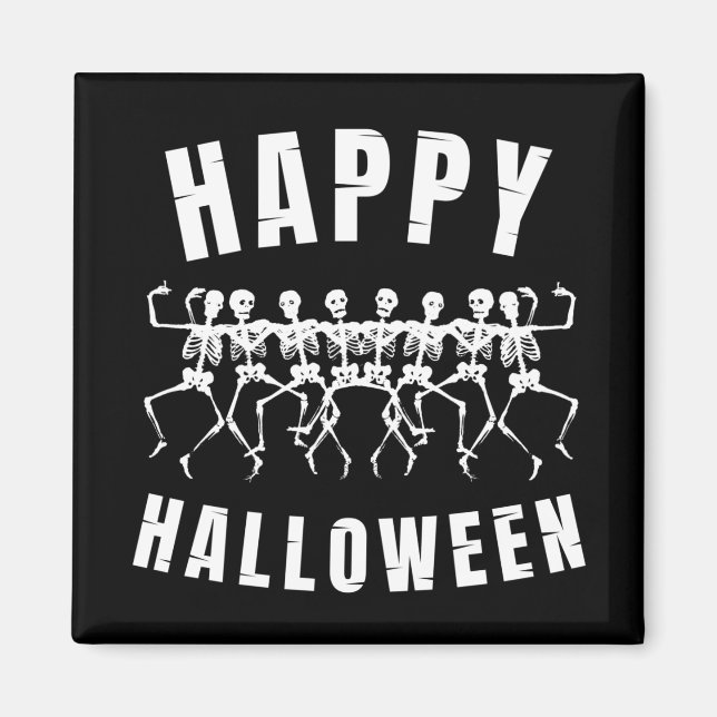 GLAD HALLOWEEN DANSADE SKELETT MAGNET (Framsidan)