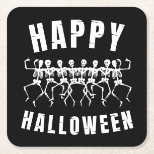 GLAD HALLOWEEN DANSANDE SKELETT UNDERLÄGG PAPPER KVADRAT