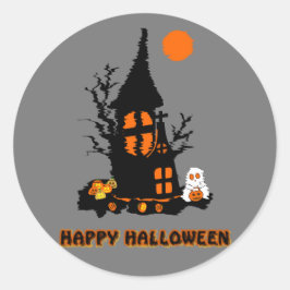 Glad Halloween-dekal Runt Klistermärke